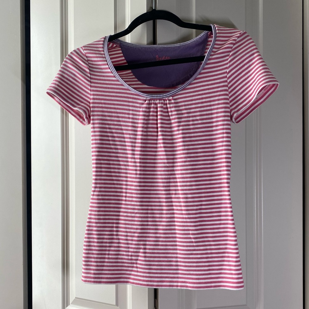 Striped Pink/White/Purple Borden Tshirt
